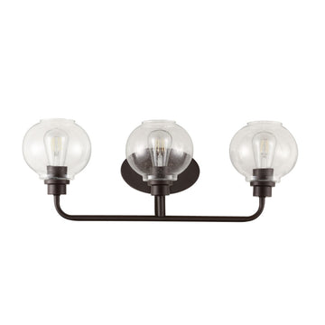 Sandrine Iron/Seeded Glass Cottage Rustic LED Vanity Light